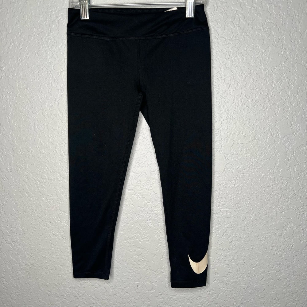 Nike Girls Dri-Fit Leggings Size 6x Small Black Stretch Active.